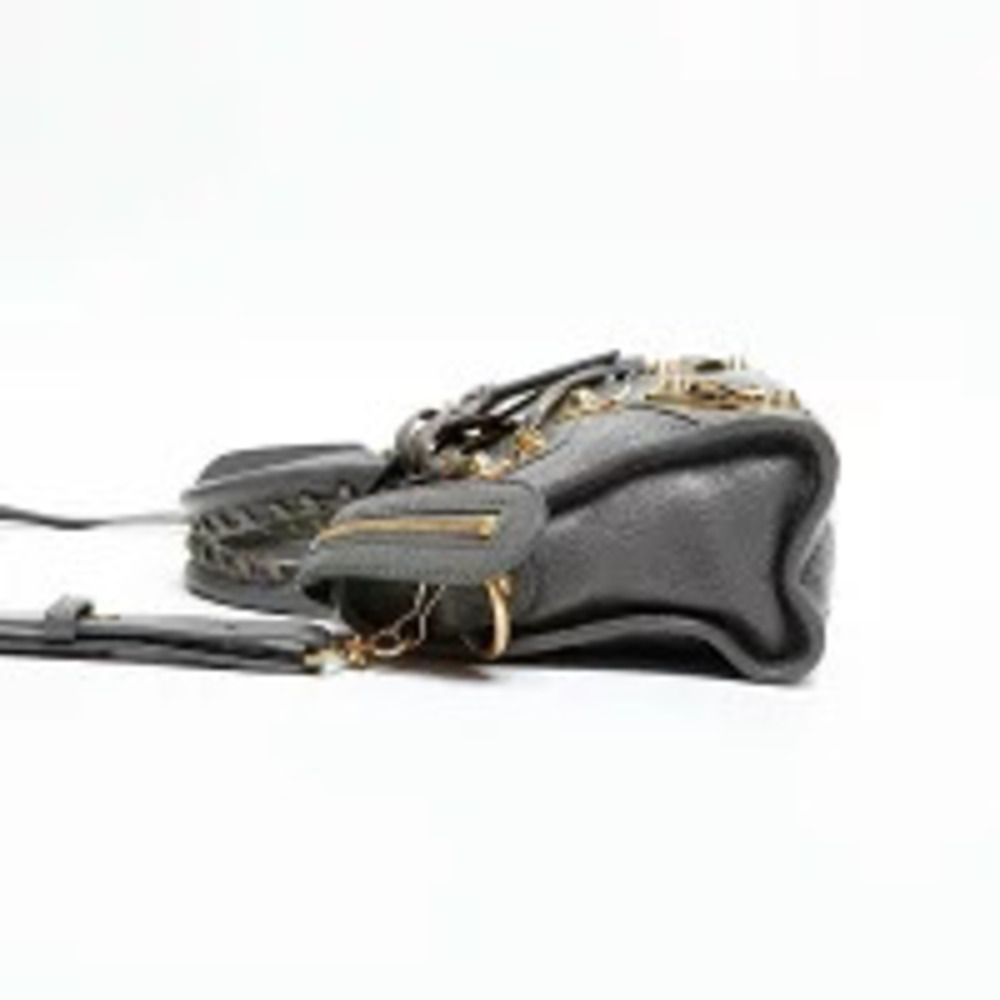 Balenciaga Leather Metallic City Shoulder Bag Gray - Picture 4 of 13